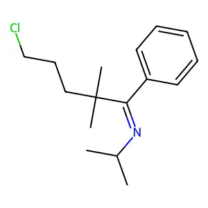 N-(5-Chloro-2,2-dimethyl-1-phenyl-pentylidene)isopropylamine structure
