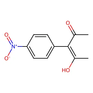 3-Penten-2-one, 4-hydroxy-3-(4-nitrophenyl)- structure