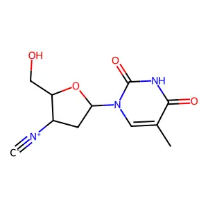 3'-Isocyano-3'-deoxythymidine structure