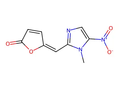 5-[(1-Methyl-5-nitroimidazol-2-yl)methylidene]furan-2-one structure