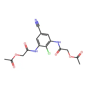 3,5-双(乙酰氧基乙酰氨基)-4-氯苯甲腈 structure