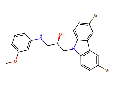 (R)-1-(3,6-dibromo-9H-carbazol-9-yl)-3-((3-methoxyphenyl)amino)propan-2-ol structure