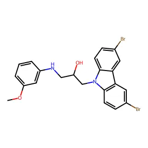 (S)-1-(3,6-Dibromo-9H-carbazol-9-yl)-3-((3-methoxyphenyl)amino)propan-2-ol structure