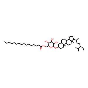 3-O-(6'-O-Palmitoylglucosyl)stigmasta-5,25(27)-diene structure