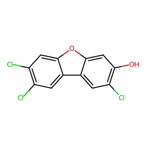 3-Dibenzofuranol, 2,7,8-trichloro- structure