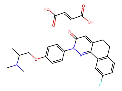 Benzo(h)cinnolin-3(2H)-one, 2-(4-(2-(dimethylamino)propoxy)phenyl)-9-fluoro-5,6-dihydro-, (E)-2-butenedioate structure