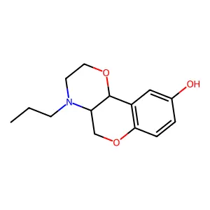 3,4,4a,10b-tetrahydro-4-propyl-2H,5H-(1)benzopyrano(4,3-b)-1,4-oxazin-9-ol, (+)- structure