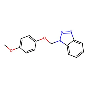 1-[(4-methoxyphenoxy)methyl]-1H-1,2,3-benzotriazole structure