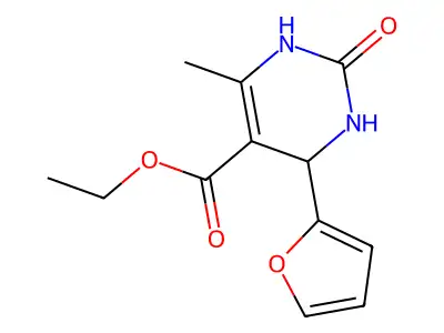 Ethyl 4-(furan-2-yl)-6-methyl-2-oxo-1,2,3,4-tetrahydropyrimidine-5-carboxylate structure