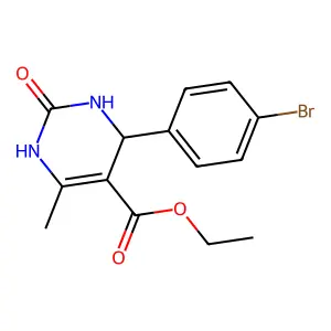 Ethyl 4-(4-bromophenyl)-2-hydroxy-6-methyl-1,4-dihydropyrimidine-5-carboxylate structure