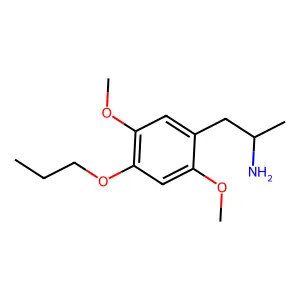 4-Propoxy-2,5-dimethoxy amphetamine structure