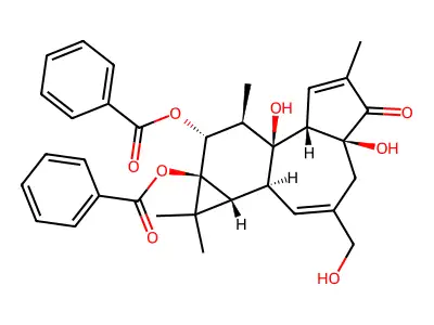 4alpha-Phorbol 12,13-dibenzoate structure