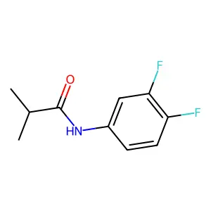 N-(3,4-difluorophenyl)-2-methylpropanamide structure