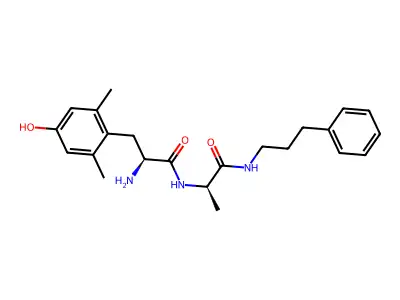 N-(2,6-Dimethyltyrosyl)-2-[(3-phenylpropyl)amino]propanimidic acid structure