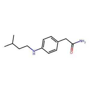 Benzeneacetamide, 4-((3-methylbutyl)amino)- structure