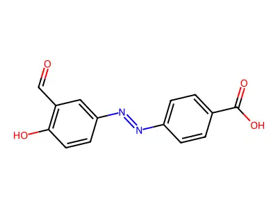 Benzoic acid, 4-[(3-formyl-4-hydroxyphenyl)azo]- structure