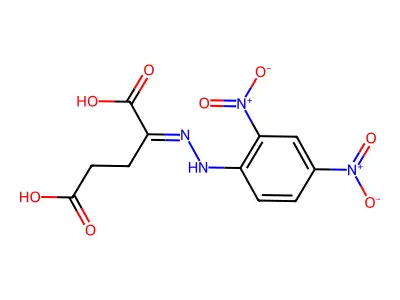 2-[(2,4-Dinitrophenyl)hydrazinylidene]pentanedioic acid structure