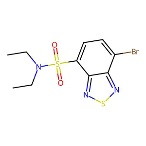 7-bromo-N,N-diethyl-2,1,3-benzothiadiazole-4-sulfonamide structure