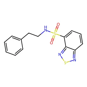N-(2-phenylethyl)-2,1,3-benzothiadiazole-4-sulfonamide structure