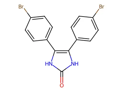 4,5-Bis-(4-bromo-phenyl)-1,3-dihydro-imidazol-2-one structure