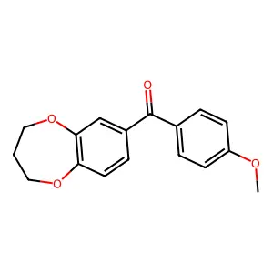 Methanone, (3,4-dihydro-2H-1,5-benzodioxepin-7-yl)(4-methoxyphenyl)- structure