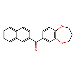 Methanone, (3,4-dihydro-2H-1,5-benzodioxepin-7-yl)-2-naphthalenyl- structure