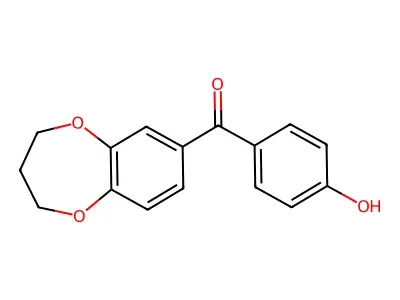 Methanone, (3,4-dihydro-2H-1,5-benzodioxepin-7-yl)(4-hydroxyphenyl)- structure
