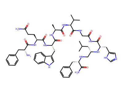 Bombesin (6-14), D-Phe(6)-Leu(13)-psi(CH2NH)-Phe(14)- structure