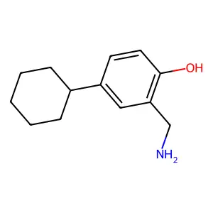 1-Hydroxy-2-aminomethyl-4-cyclohexylbenzene structure