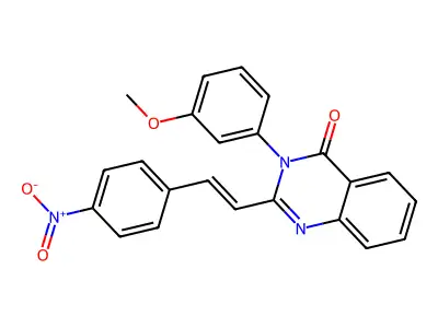 3-(3-methoxyphenyl)-2-[(E)-2-(4-nitrophenyl)ethenyl]quinazolin-4-one structure