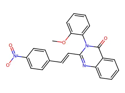 3-(2-methoxyphenyl)-2-[(E)-2-(4-nitrophenyl)ethenyl]quinazolin-4-one structure