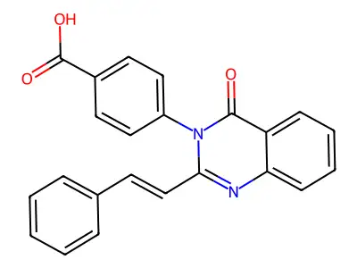 4-(4-Oxo-2-styrylquinazolin-3(4H)-yl)benzoic acid structure