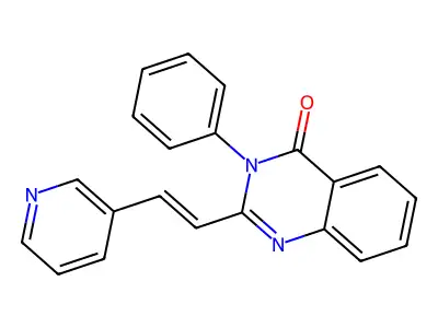 3-Phenyl-2-(2-pyridin-3-ylethenyl)quinazolin-4-one structure