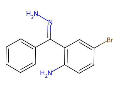 (2-Amino-5-bromophenyl)(phenyl)methanone hydrazone structure