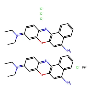Ptcl4(nile blue)2 structure