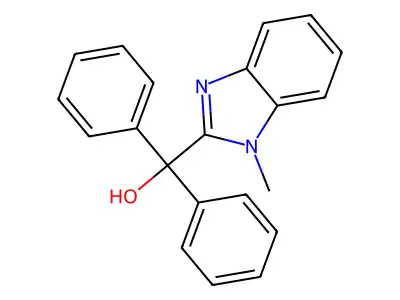 (1-methyl-1H-benzimidazol-2-yl)(diphenyl)methanol structure