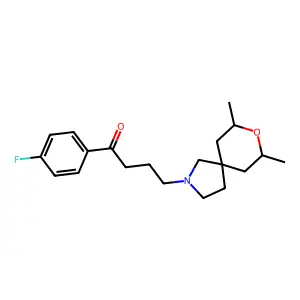 Butyrophenone, 4-(7,9-dimethyl-8-oxa-2-azaspiro(4.5)dec-2-yl)-4'-fluoro- structure
