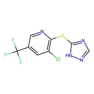 3-chloro-2-(1H-1,2,4-triazol-3-ylsulfanyl)-5-(trifluoromethyl)pyridine structure
