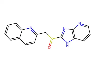 Quinoline, 2-((1H-imidazo(4,5-b)pyridin-2-ylsulfinyl)methyl)- structure