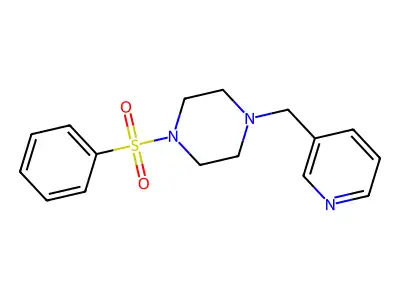 1-(Benzenesulfonyl)-4-(pyridin-3-ylmethyl)piperazine structure
