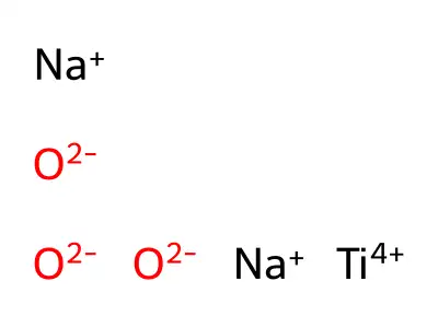 Sodium titanium oxide (Na2TiO3) structure