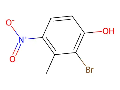 2-Bromo-3-methyl-4-nitrophenol structure