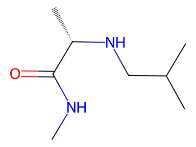 Isobutyrylalanyl-alanyl-alanyl-methylamide structure