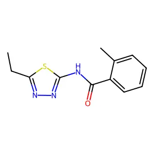 N-(5-ethyl-1,3,4-thiadiazol-2-yl)-2-methylbenzamide structure