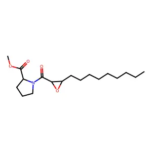 N-((2R-cis)-Epoxydodecenoyl)-L-proline methyl ester structure