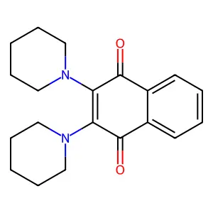 2,3-Di(piperidin-1-yl)naphthalene-1,4-dione structure