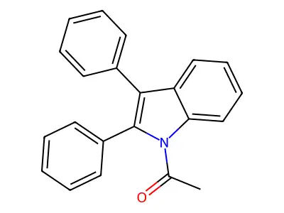 1H-Indole, 1-acetyl-2,3-diphenyl- structure