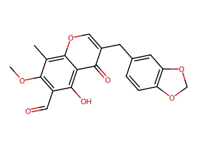 6-aldehydo-7-methoxyiso-ophiopogonanone B structure