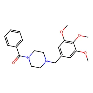 Phenyl[4-(3,4,5-trimethoxybenzyl)piperazin-1-yl]methanone structure