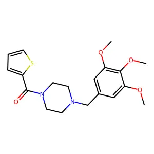 Thiophen-2-yl-[4-[(3,4,5-trimethoxyphenyl)methyl]piperazin-1-yl]methanone structure